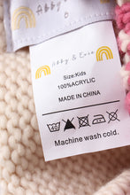 Load image into Gallery viewer, Cream XOXO knit beanie pom pom hat