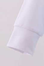 Load image into Gallery viewer, Blue heart french knot romper