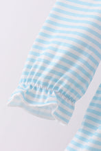 Load image into Gallery viewer, Blue bear french knot pants set