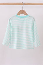 Load image into Gallery viewer, Blue bear embroidery top