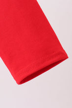 Load image into Gallery viewer, Red car embroidery stripe top