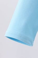 Load image into Gallery viewer, Blue character embroidery top