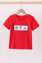 Load image into Gallery viewer, Red character embroidery top