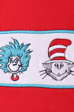 Load image into Gallery viewer, Red character embroidery top