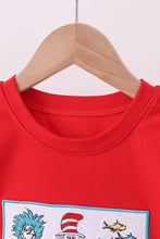 Load image into Gallery viewer, Red character embroidery top