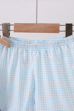Load image into Gallery viewer, Blue bunny bow ruffle shorts set