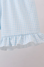 Load image into Gallery viewer, Blue bunny bow ruffle shorts set
