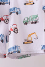 Load image into Gallery viewer, Blue car print bamboo pajama set