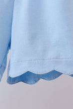 Load image into Gallery viewer, Blue bunny applique ruffle shorts set