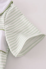 Load image into Gallery viewer, Sage turkey embroidery gingham pants set - Abbies Place