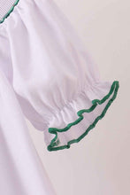 Load image into Gallery viewer, White wreath smocked dress - Abbies Place