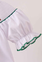 Load image into Gallery viewer, White wreath smocked romper - Abbies Place