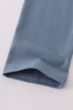 Load image into Gallery viewer, Blue princess embroidery stripe pants set