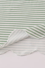 Load image into Gallery viewer, Green turkey french knot stripe pants set