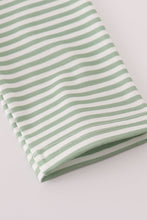 Load image into Gallery viewer, Green turkey french knot stripe top