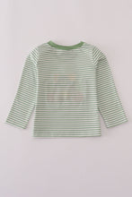 Load image into Gallery viewer, Green turkey french knot stripe top