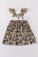 Load image into Gallery viewer, Camouflage cross embroidery dress