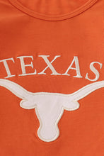 Load image into Gallery viewer, Rust Texas embroidery bow skorts set - Abbies Place