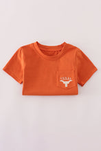 Load image into Gallery viewer, Rust Texas embroidery top - Abbies Place