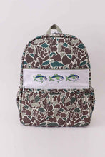 Load image into Gallery viewer, Camouflage fish embroidery canvas backpack - Abbies Place