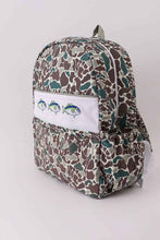 Load image into Gallery viewer, Camouflage fish embroidery canvas backpack - Abbies Place