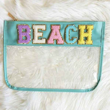 Load image into Gallery viewer, Varsity Letter Clear Pouch Travel Organizer - Abbies Place