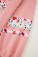 Load image into Gallery viewer, Flower Applique Patchwork Drop Sleeve Pullover Sweatshirt