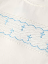 Load image into Gallery viewer, Blue Smocked Church Christ Bishop Christening Toddler Boys'Set