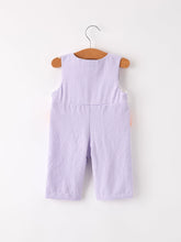 Load image into Gallery viewer, Fall Halloween Purple Balloon Pumpkin Cat Smock Embroidery Baby Boy Romper