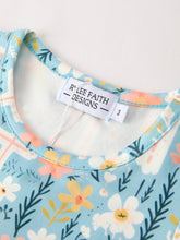 Load image into Gallery viewer, Autumn Christmas Girls Cross Floral Milk Silk Dress