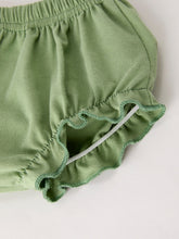 Load image into Gallery viewer, Fall Halloween & Thanksgiving Applique Plaid Girls Bloomers Romper Set