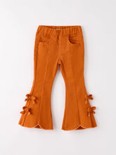 Load image into Gallery viewer, Fall thanksgiving Bow Bell Bottoms