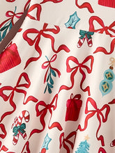 Load image into Gallery viewer, Christmas Candy Cane Gift Print Girls Dress