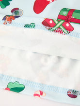 Load image into Gallery viewer, Christmas Characters and Gift Print Girls Dress
