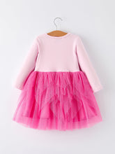 Load image into Gallery viewer, Pink Christmas Santa Applique Striped Girls Dress