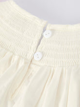 Load image into Gallery viewer, Fall White Girls Dress with Pink Bow Embroidery