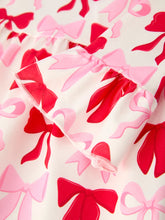 Load image into Gallery viewer, Baby Girls Valentine’s Bow Print Long Sleeve Ruffle Set