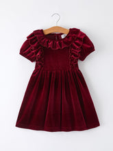Load image into Gallery viewer, Autumn Velvet Girls Dress-Multiple colors available