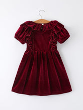 Load image into Gallery viewer, Autumn Velvet Girls Dress-Multiple colors available