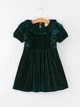 Load image into Gallery viewer, Autumn Velvet Girls Dress-Multiple colors available
