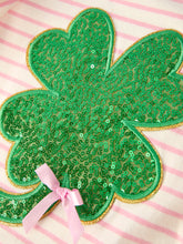 Load image into Gallery viewer, St. Patrick’s Day Stripe Top with Glitter Shamrock and Sequin Skirt Set