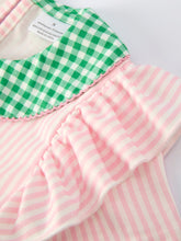 Load image into Gallery viewer, St. Patrick's Day Shamrock Girls' Striped Plaid Dress