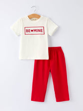 Load image into Gallery viewer, Valentine's Day "BE ❤ MINE" Embroidered Boy's Set