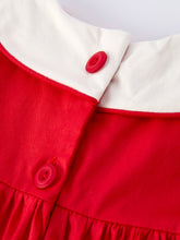 Load image into Gallery viewer, Red Ruffle Heart Embroidered Girls Dress - Valentine Style