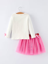 Load image into Gallery viewer, Valentine's Day Love Print Top + Girls' Tulle Skirt Set