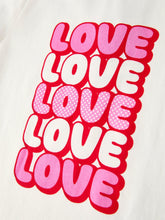 Load image into Gallery viewer, Valentine's Day Love Print Top + Girls' Tulle Skirt Set