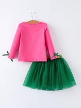 Load image into Gallery viewer, St. Patrick Shamrock Letter Top + Girls' Tulle Sequin Skirt Set