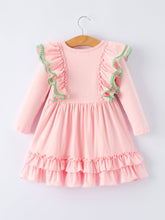 Load image into Gallery viewer, Girls St. Patrick’s Day Shamrock Applique Ruffle Girls Dress