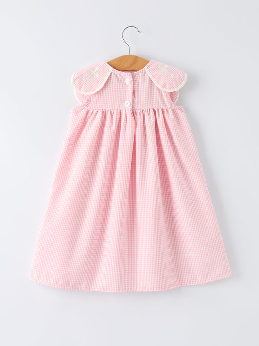 Pink Smocked Church Christ Bishop Christening Girls Dress
