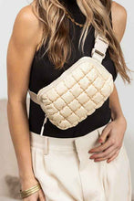 Load image into Gallery viewer, Evyn Quilted Puffer Sling Belt Bum Bag - Abbies Place